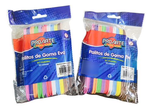 Palos De Helado Goma Eva Jumbo Colores Surtidos (2 Paquetes)