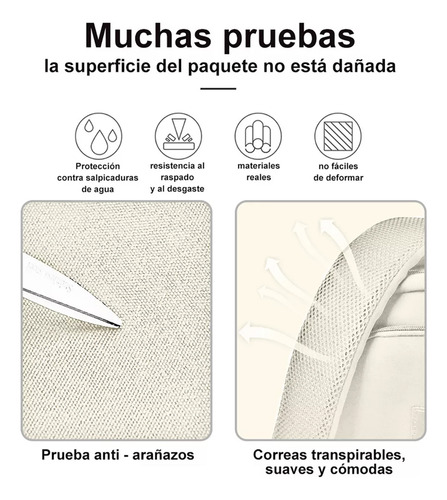 Mochila De Gran Capacidad Moda Impermeable Mochila Escolar Viaje Bolsa Con Compartimento Para Laptop 24l Color Blanco Con Pegatinas De Dibujos Animado