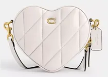 Comprar Bolso Crossbody Corazón Acolchado Coach Original Crema Acolchado Oro Crema