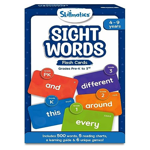 Flash Cards - 500 Sight Words, For Preschool (pre-k), K...