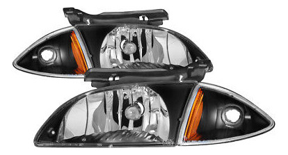 Chevy 00-02 Cavalier Black Housing Replacement Headlight Jjd