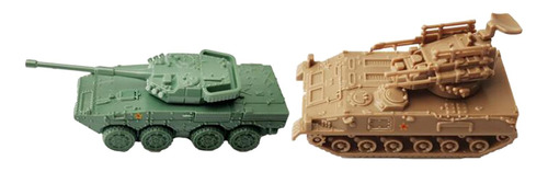 2 Piezas 1/144 Escala Tanque Modelo Rompecabezas Mm10035