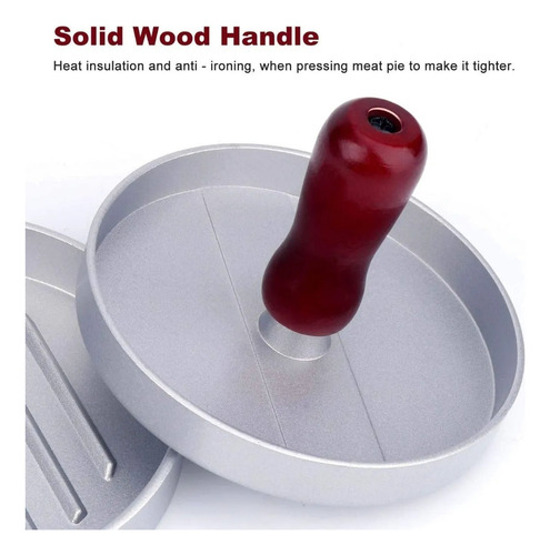 F Molde Carne Hamburguesa Molde Cocina Color Plateado