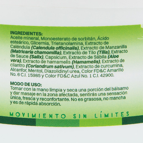 The Green Balm Anahuac Bálsamo Natural Corporal 250 Gramos Fragancia Mentol