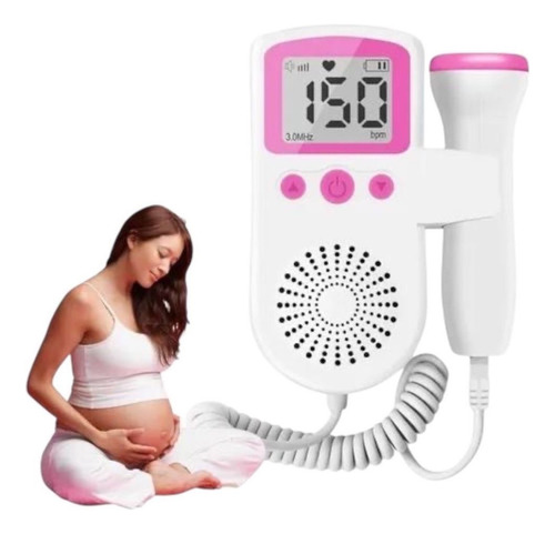 Fetal Doppler Jsl-t501 - Monitor De Latido Fetal Rosa Rosa Chicle