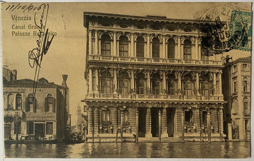 Antigua Postal, Gran Canal, Palacio, 1906, Venecia, 4p071