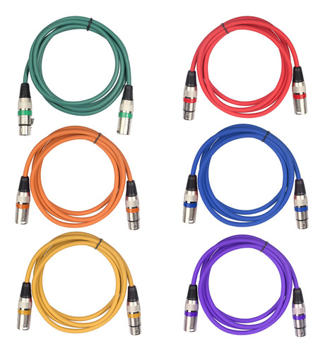 Cabo Xlr De 1,5 M/5 Pés Para Luz De Palco Dmx De 3 Pinos