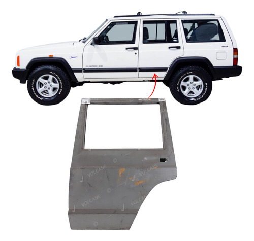 Porta Traseira Cherokee Sport 1993 1994 1995 1996 Esquerda