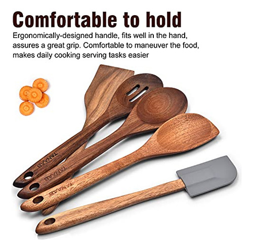 Juego De Cucharas De Madera Y Utensilios De Cocina Para Coci