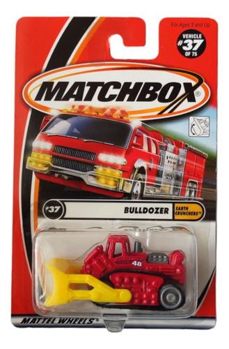 Bulldozer Construcción Maquinaria Amarilla Matchbox Original