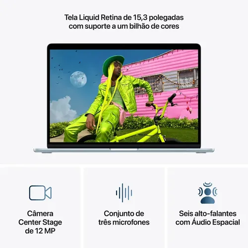 Apple Macbook Air 15 M5 16gb 512gb Azul-céu Skyblue | MercadoLivre