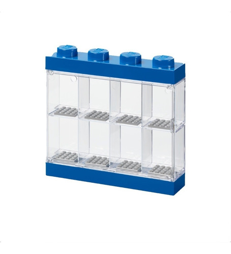 Lego Expositor Para 8 Minifiguras Original Azul Apilable 