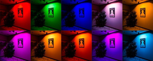 Imagen 8 de 8 de Reflector Led Rgb 30w Exterior Luces Led 16 Colores Efectos