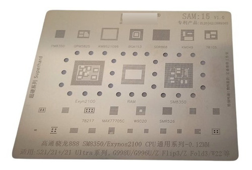 Stencil Reballing Sm8350 Exyn2100 S21 21+ G998u G996uz Sam15