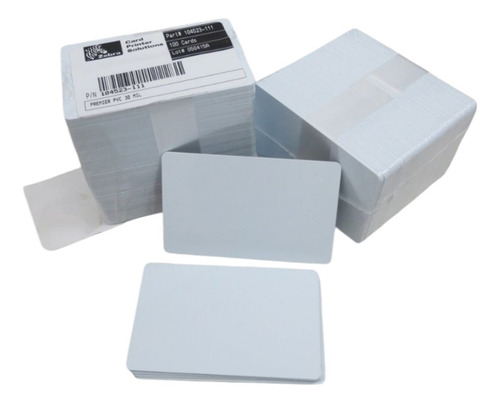200 Tarjetas Pvc Zebra Cr80 Premier 30mil 104523-111