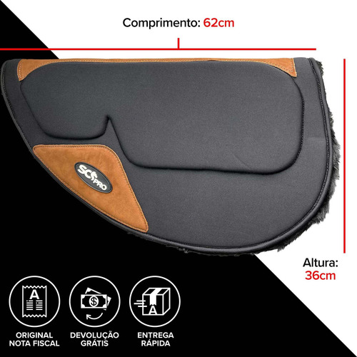 Imagem 3 de 3 de Manta Forro Cavalo Sela Vaquejada Neoprene Premium Scpro