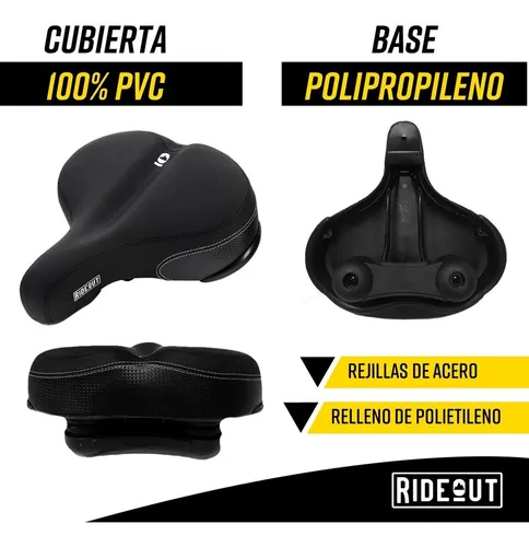 Asiento Sillin Bicicleta Antiprostático Flyrock +luz Trasera