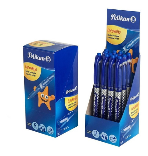 Lapiceras Roller Borrable Pelikan Locorrijo Azul Caja X12 