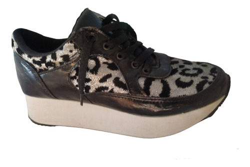 Zapatillas Con Plataforma Animal Print