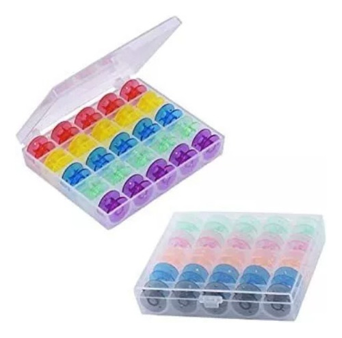 Set De 50 Bobinas Plasticas Para Maquina De Coser