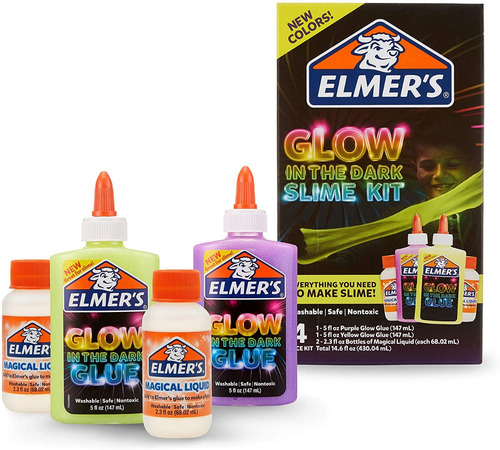 Imagen 1 de 3 de Super Kit Slime Brilla En La Oscuridad Elmer's Accesorios