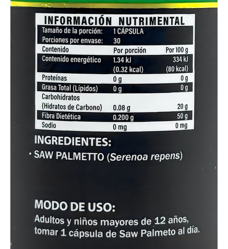 Saw Palmetto 30 Capsulas Vitesa