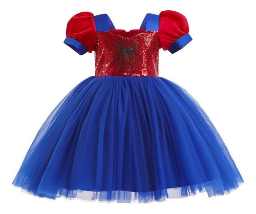 Vestido De Disfraz De Spider-man Con Falda Tutú Para Niñas