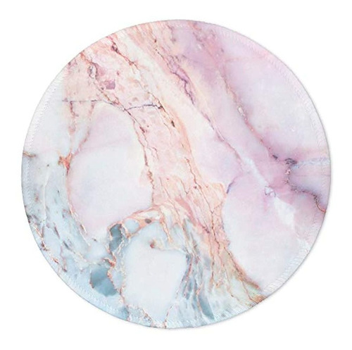 Itnrsiiet Marble Round Mouse Pad, Pink Marble Customized Pre