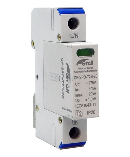 Protector Contra Sobretension Transitoria 1p Gf-spd-t2s-20 gralf