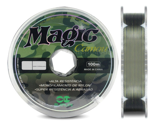 Linha Monofilamento Magic Camou 0,35mm 18,7lbs (100 Metros)
