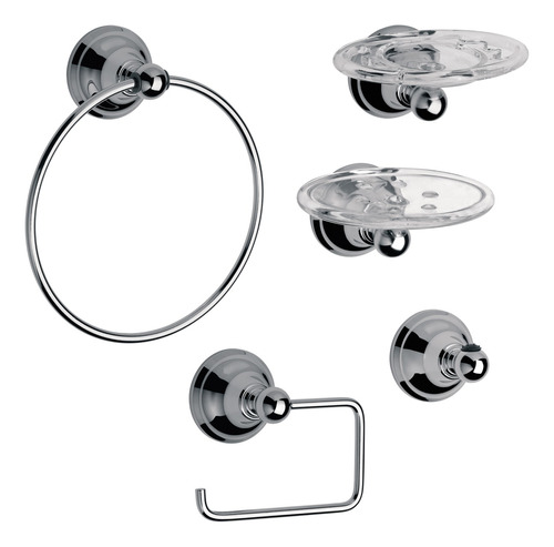 Kit De Accesorios 5 Piezas Fv Newport 0179.05/b2 Set Baño