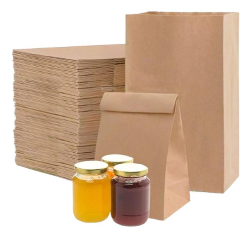 Bolsa Delivery Sin Manija Fast Food Kraft 30x20x10 X50u