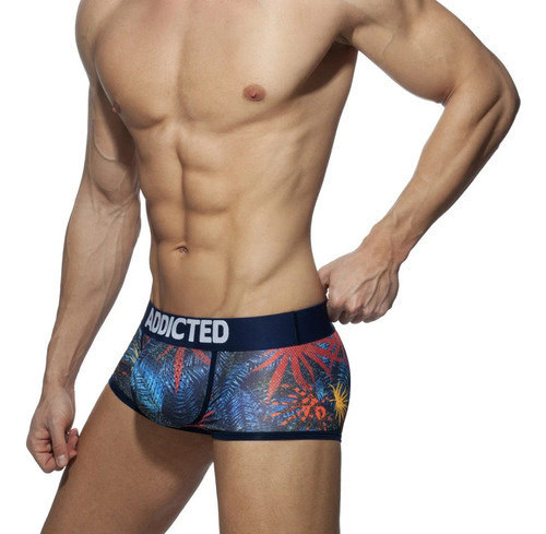 Tropical Mesh Boxer Trunk Push Up, Addicted