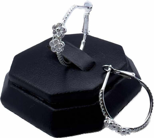 Arracada Plata Con Flores