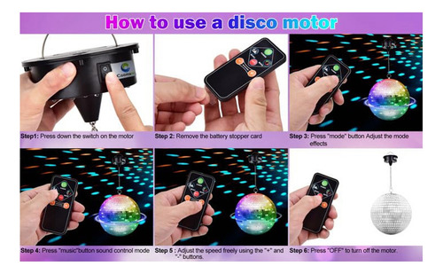 Luces Giratorias Para Motor De Discoteca Con Mando A Distanc