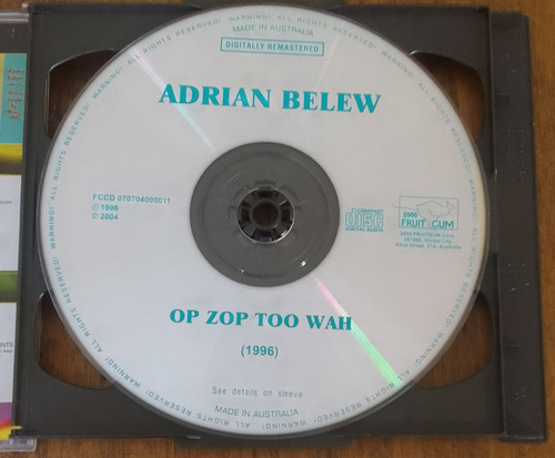 Adrian Belew - The Guitar As ..& Op Zop Too.../ Ruso/ 2 Cd Estándar