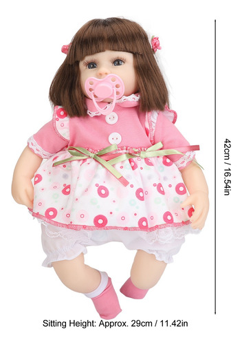 42cm Muñeca Baby Doll Cuerpo De Silicona Y Algodón Muñeca