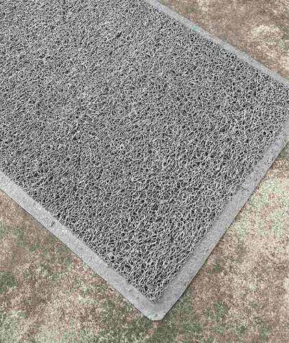 Imagen 3 de 4 de Felpudo De Goma Antideslizante Gris 40x60cm Carpetshop