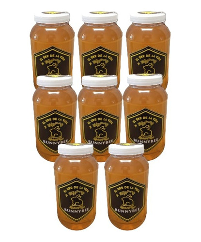 Miel De Abeja 100% Natural, 8 Frascos Pt De 1kg