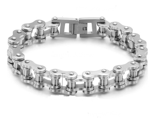 Pulsera Cadena Bicicleta Acero Inoxidable Hombres 205mm 12mm