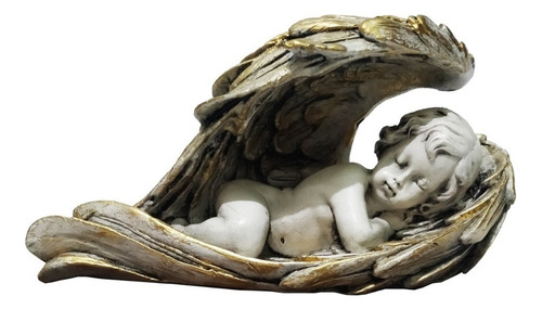 Estatueta Anjo Deitado Na Asa Decoração Enfeite Protetor Cor N/a