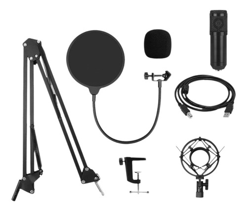 Kit Streaming Xtreme Pc Gamer Microfono Brazo Camara Web Color Negro