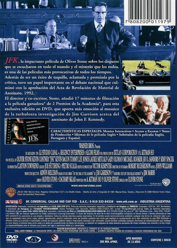Jfk - La Versión Del Director (1991) - Dvd Original