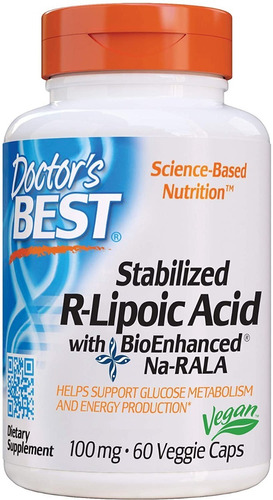 Ácido R-lipoico Estabilizado Con Na-rala Bioenhanced 100 Mg 