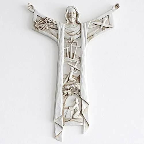 Solucky Cristo Resucitado Cruz De Pared Figuras De Jesús,cru