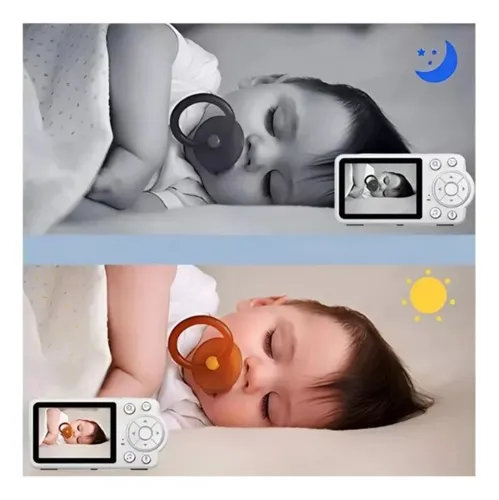 Cámara Monitor De Bebé Inteligente Micrófono Pantalla Lcd