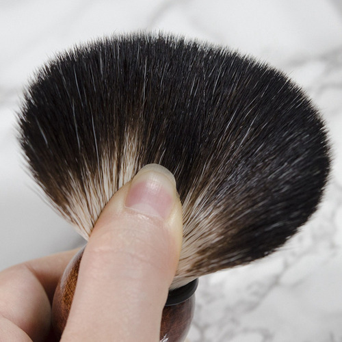 2 Limpiadores De Barba Facial Con Mango De Madera Para Afeit