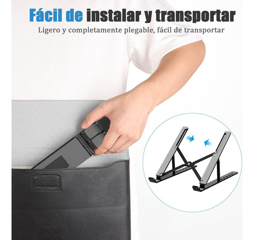 Base Soporte Laptop Aluminio ,portátil Plegable,y Ajustable