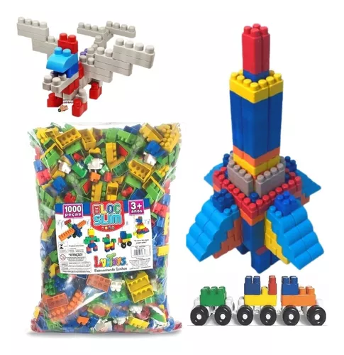 Blocos De Montar 1000 Peças Brinquedo Infantil Didático Pro