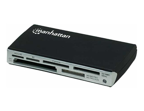 Lector De Tarjetas 60 En 1 Usb 2.0 Manhattan 100939 Negro